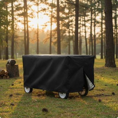 Folding Wagon Cover with Side Opening Dustproof for Picnics, Campers