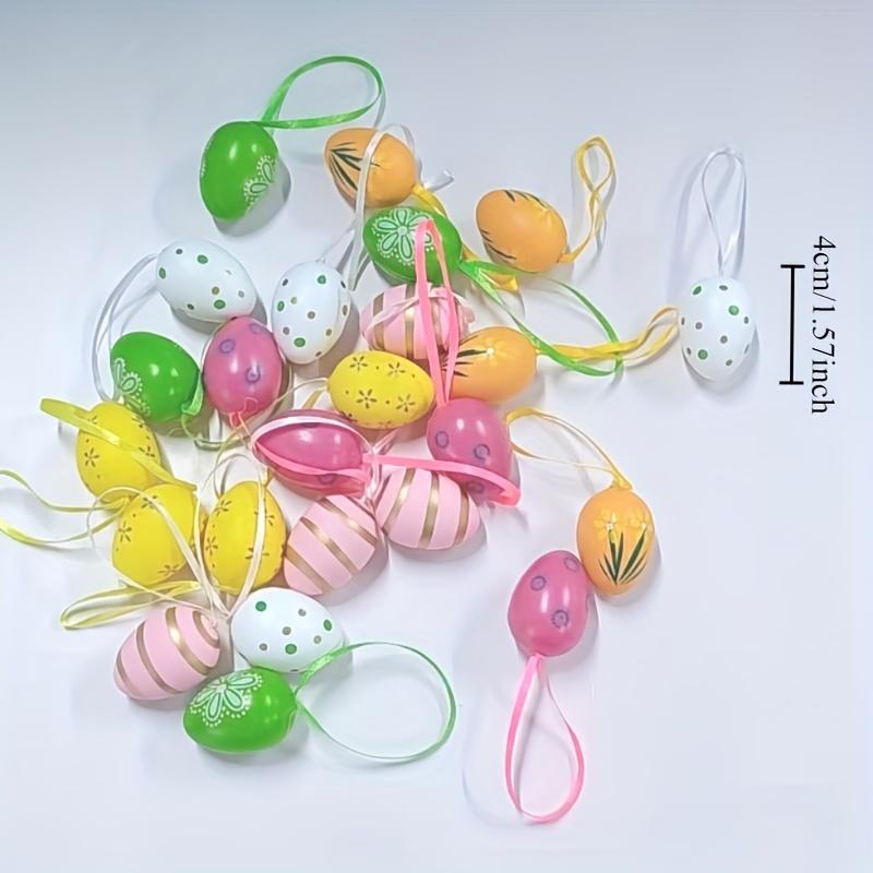 24pcs Easter Egg Hanging Decorations,For Holiday,Party,Home Decoration,Wedding Decoration,Can Hang Painted Plastic Eggs.