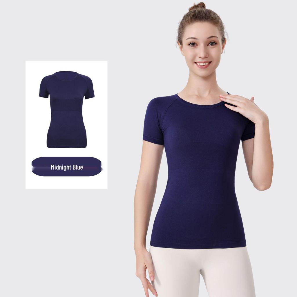 LU3.0 Women's Quick-Dry Short Sleeve Yoga Top for Fitness and Running