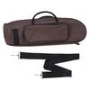 Trompetkoffer 600D Oxford Stof Schokbestendig Zachte Tas met Schouderband Opbergzakje voor Koperblaasinstrument Accessoires