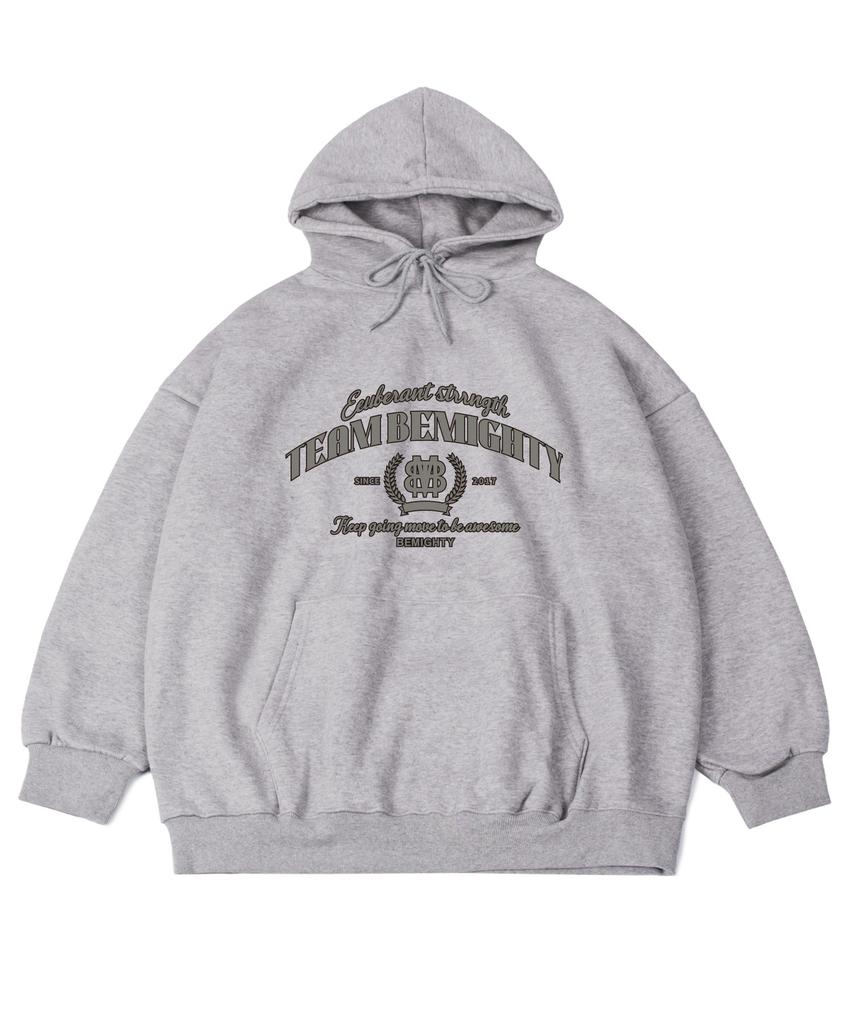 College Team Oversized Fleece-Lined Hoodie [Navy]