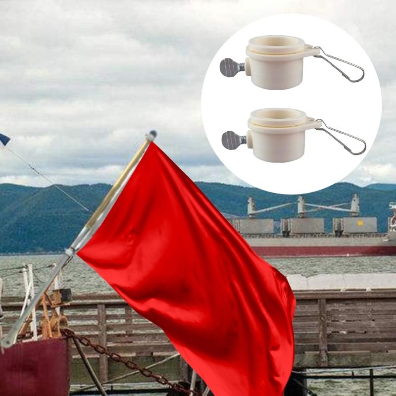 1pair Heavy Type Flag Poles Hardware Swivels Clip Weatherproofed Flag Poles Rings Prevents Twisting For Garden Decoration