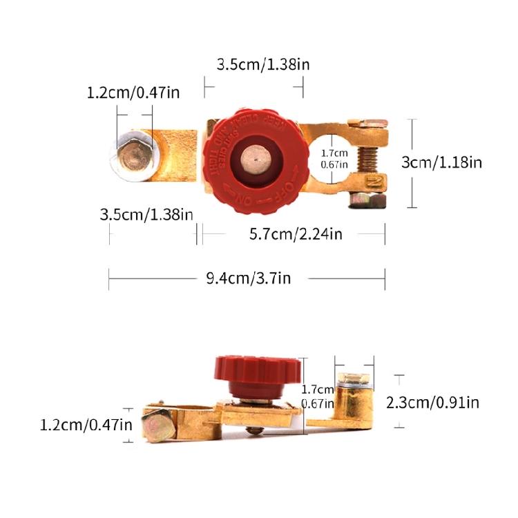 Universal Battery Isolator with Knob Battery Shut Offs Switch for Car Truck Top Post Battery Disconnect Switch