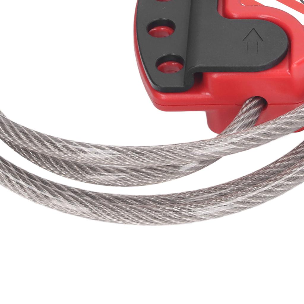 Tagout Cable Lock Adjustable Lockout Device Stainless Steel 4 Key Hole for Repair Management