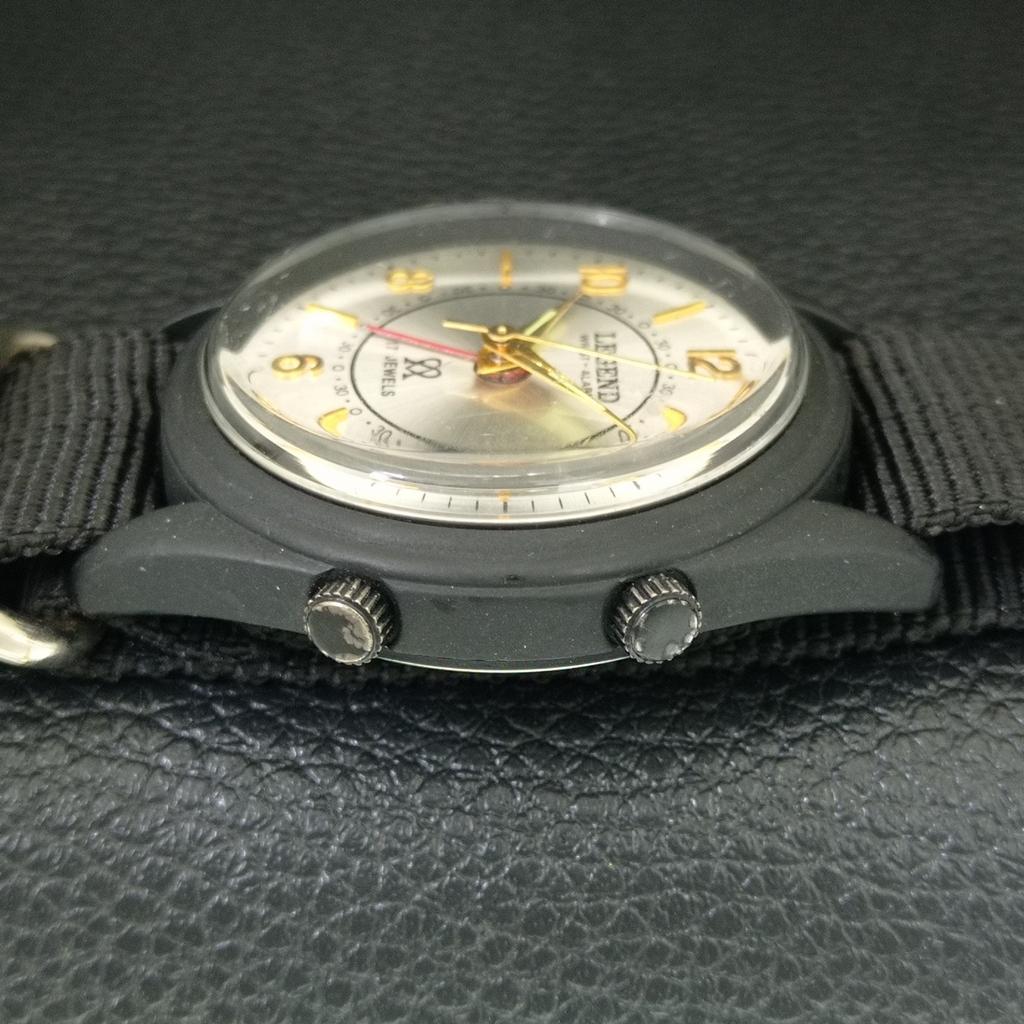 VINTAGE LEGEND HAND-WINDING SWISS MENS REFURBISHED ALARM WATCH a707525-1
