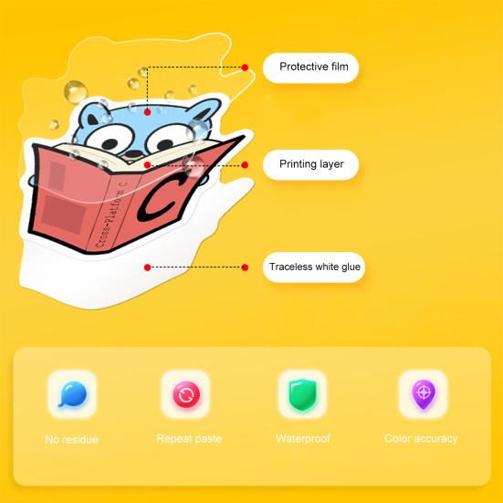 50Pcs Stationery Sticker Waterproof Vibrant Designs Love Reading Book Pattern Stickers for Kids Teens Adults