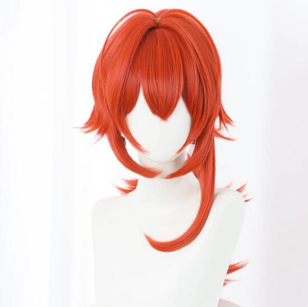 Diluc Cosplay Kostým Diluc Bundy Kalhoty Paruky Kompletní sada Halloween Comic Cosplay