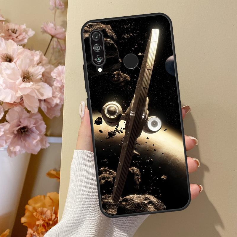 Space Ship Art For Huawei Nova 12i 8i 11i 12s 9 10 SE Y60 Y70 Y90 Y72 Y73 Y61 Y91 P60 Pro P30 P40 Lite Case