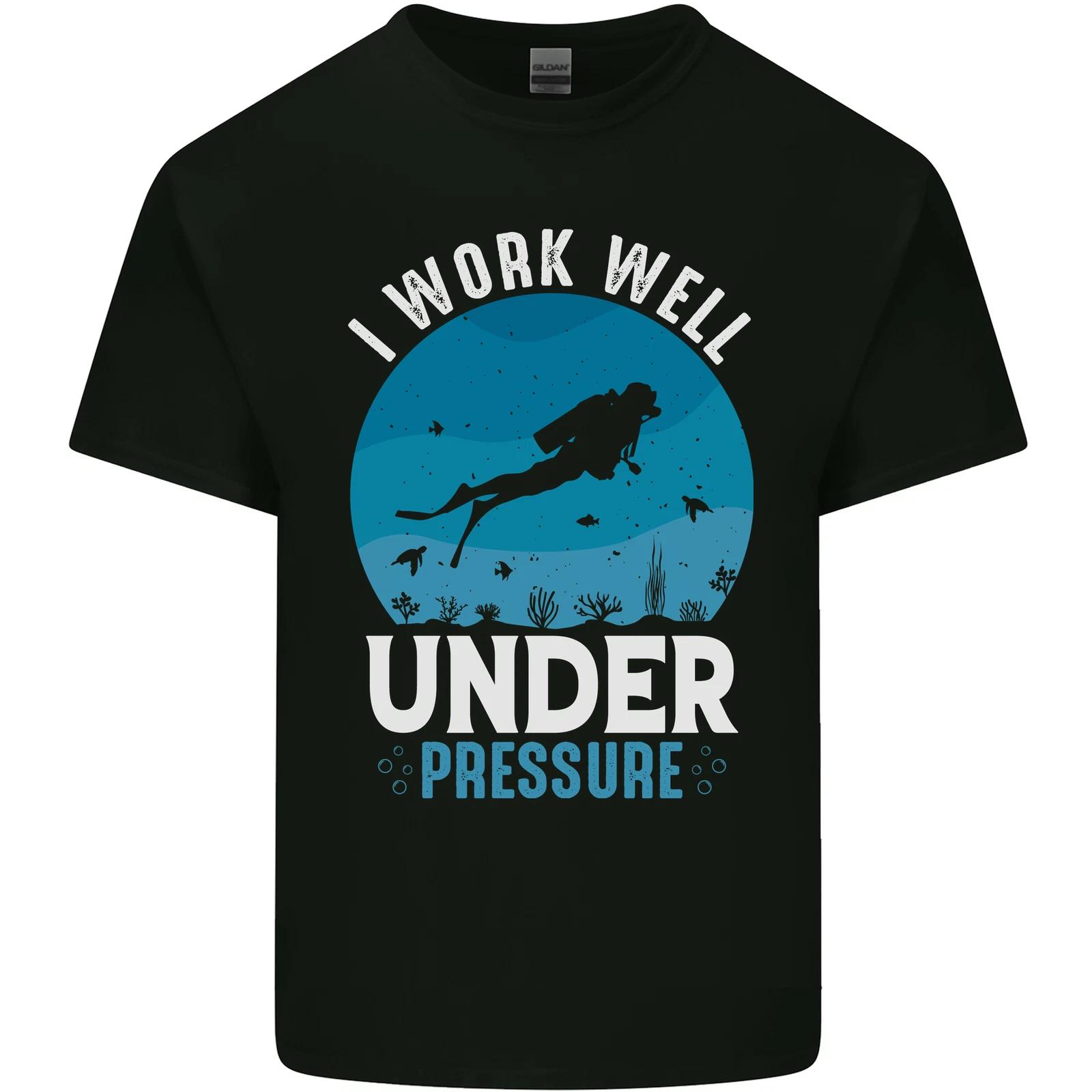 

Scuba Diving Work Well Under Pressure Diver Funny Kids T-Shirt Childrens S