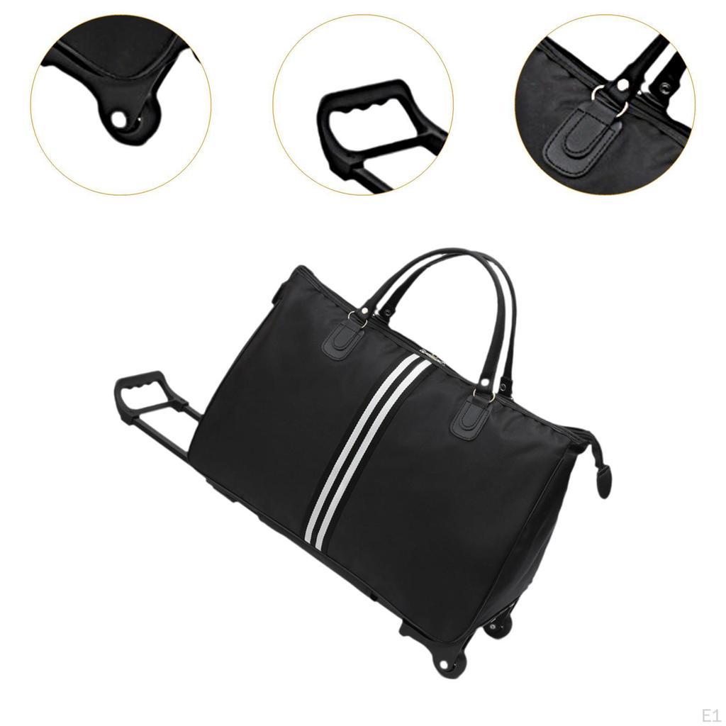 Rolling Duffel Bag Carry On Overnight for Air or Car Travels Stays