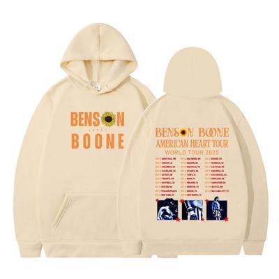 Benson Boone American Heart Tour 2025 Vintag Graphic Sweatshirts Men Women Fashion Hip-hop Fleece Hoodies Oversized Pullover