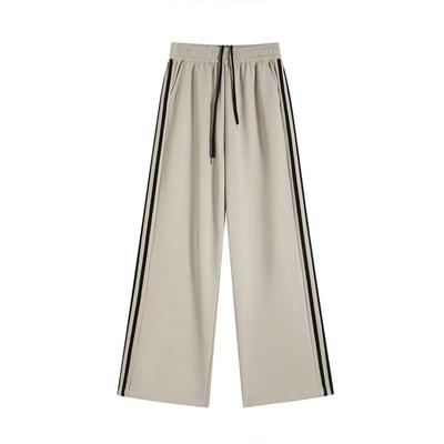 Sports Pants for Women Spring Autumn Sweatpants Side Striped Casual Pants High Waist Wide Leg Pants