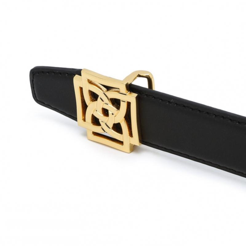 Daks Black 4d Gold Buckle Hook Belt Dbbe4f778bk