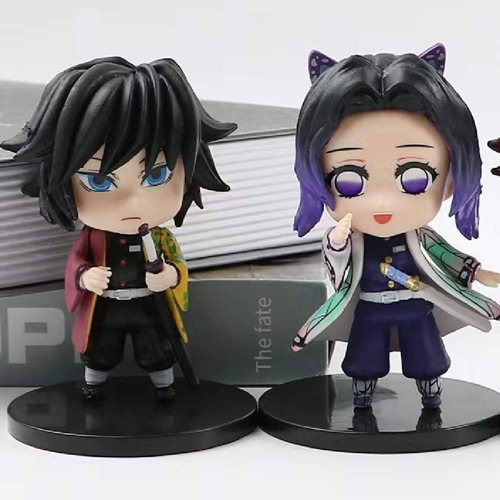 Adorable Demon Slayer Tanjiro Nezuko Pvc Figures 6-pack 8.5cm Anime Merchandise