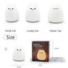 Silicone Cat Touch Night Light Cartoon Animal Kids Room Baby Sleeping Soft Bedside Lamp Cute Child Bedroom Decor Lighting