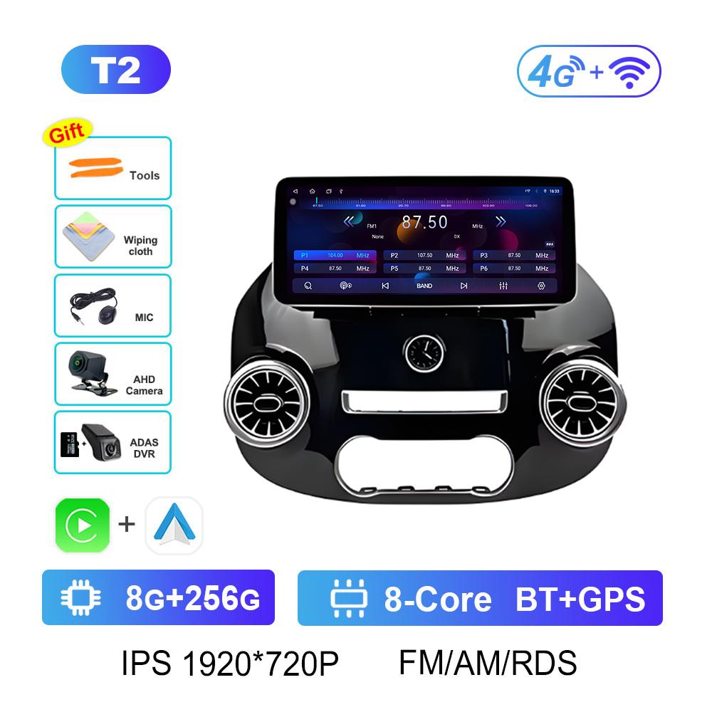 12.3 Inch Android OS for Mercedes Benz Vito W447 2014 2015 2016 2017 - 2022 Car Video Multimedia Radio Player Wireless Carplay