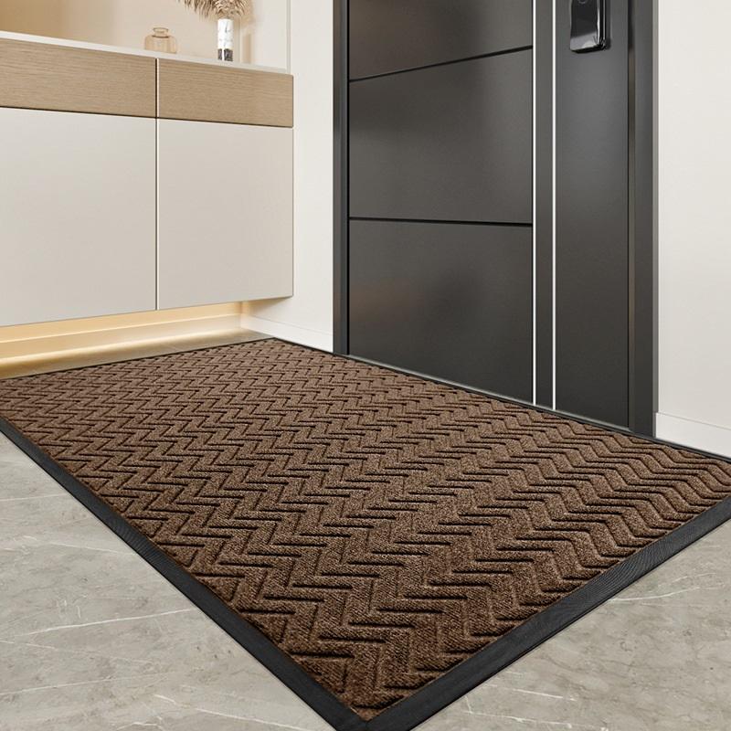 Non-slip Indoor Doormat Rubber Mat Scraper Dustproof Dirt Resistant Home Essential Durable Rubber Mat