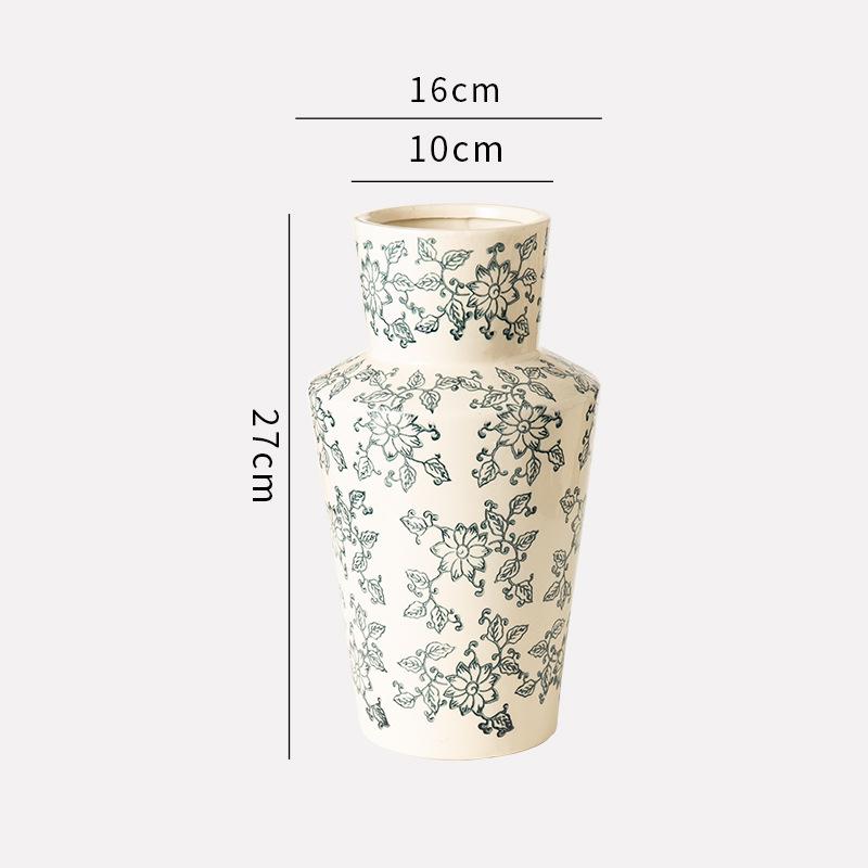 Seramik Vazo Mavi ve Beyaz Porselen Vazo Saksı El Yapımı Çiçek Aranjmanı Aksesuarları Ev Dekorasyonu Teraryum