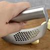 Garlic Press Rocker Manual Garlic Crusher Garlic Masher Ring Rustproof Garlic Crusher Tool With Ergonomic Handle Kitchen Gadget
