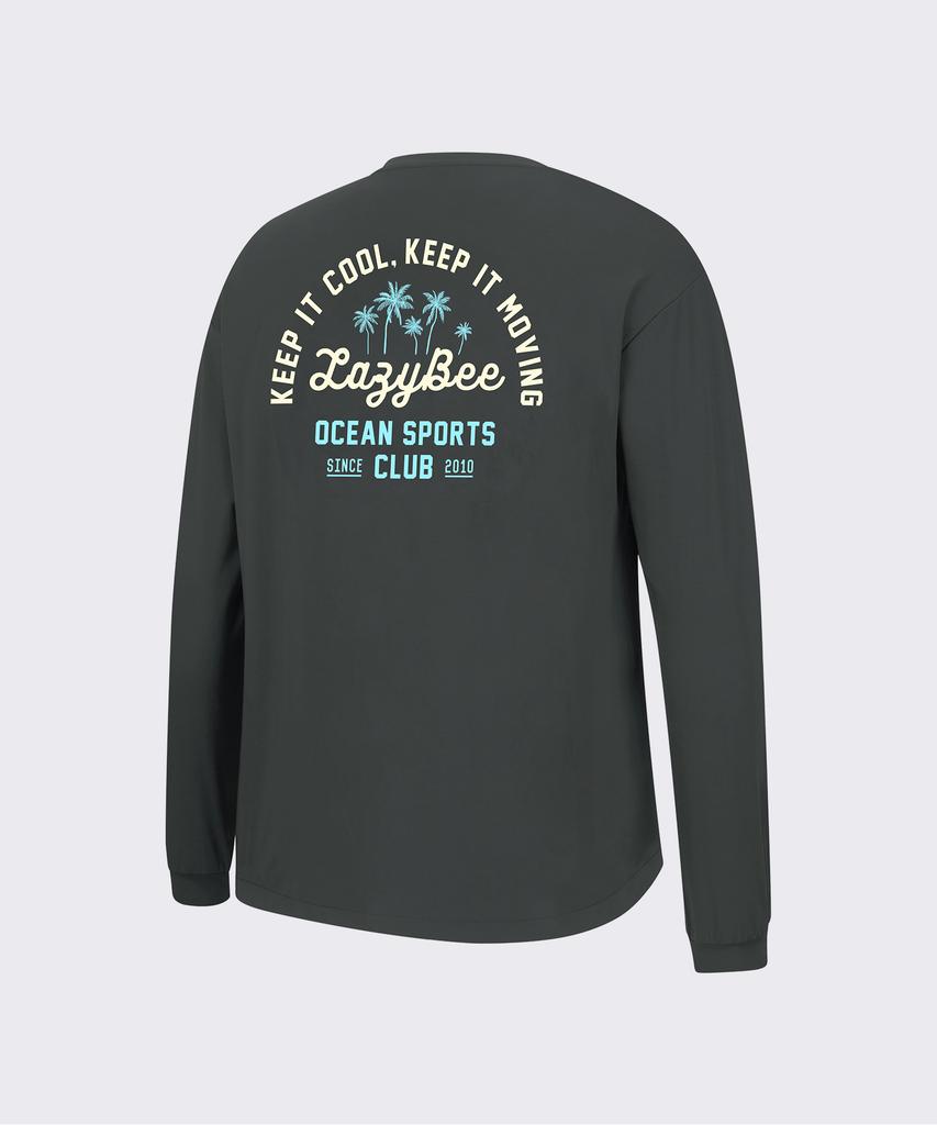 Leijibi Airfresh String Top Oversized M Long Sleeve Rash Guard Dark Gray