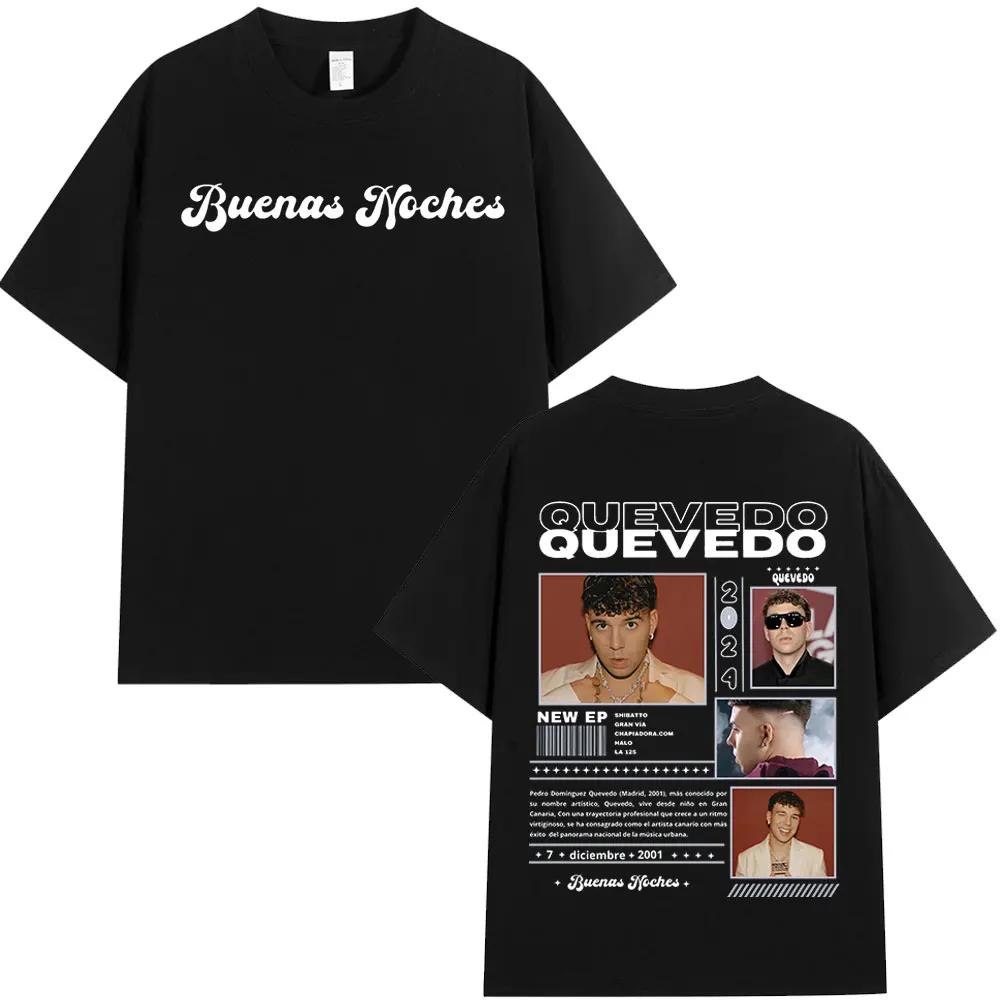 Quevedo Good Nights Tour 2025 Rapper T-shirt, High Quality T-shirts for Men and Women, Oversized Cotton T-shirt, Short Sleeve