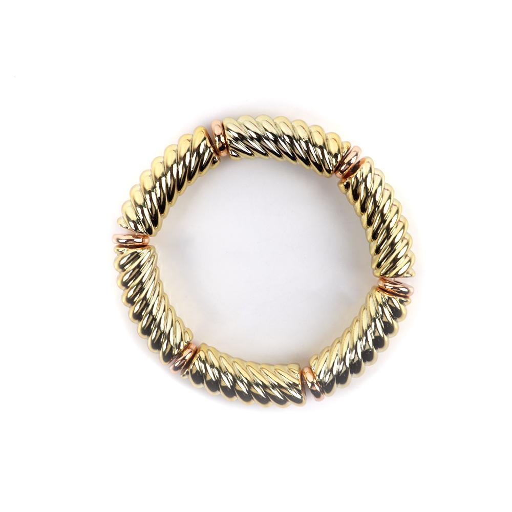 Bohemain Acrylic Twist Bamboo Stack Elastic Bracelets for Women Men 2025 Colorful Resin Tube Beads Bracelet Bangle Jewelry Gift