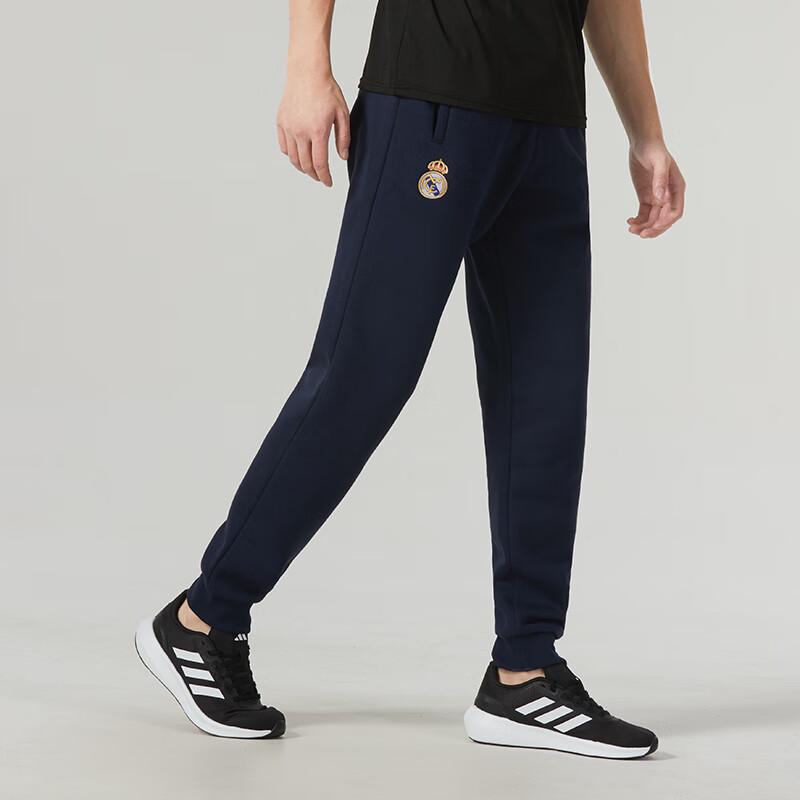 Adidas Originals Knitted Sweatpants Men's Dark Blue Moderate Cuffed Pants IK8717