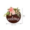 Pink Flower Arrangement Welcome Sign with Flowers Front Door Welcome Sign  Porch Hanging Decor