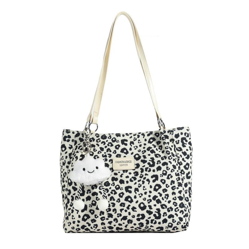 Trendy Brown And Cream Canvas Tote Bag With Simple Chic Style For Everyday Use