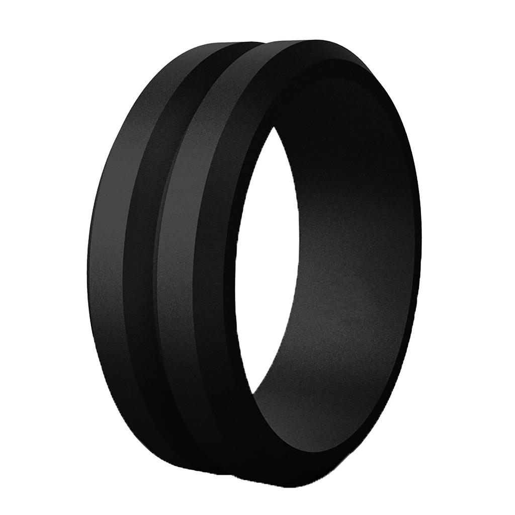 V-shaped Beveled Edge Men's Silicone Ring Outdoor Sports Ring