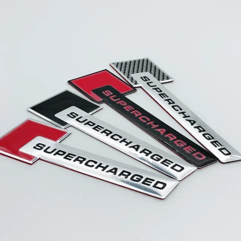 2026 3D Aluminum Alloy Supercharged Logo Car Rear Trunk Fender Emblem Badge Stickers Decal for wsx1 A3 A4 A5 A6 A7 A8 Q3 Q5 Q7