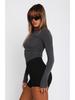 Women's Casual Solid Color Long Sleeve Round Neck Tight T-shirt