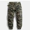 Tuta Mimetica Militare Retro da Uomo Kaji Multitasche Ampia Gamba Piccola Dritta Pantaloni Leggings Uomo