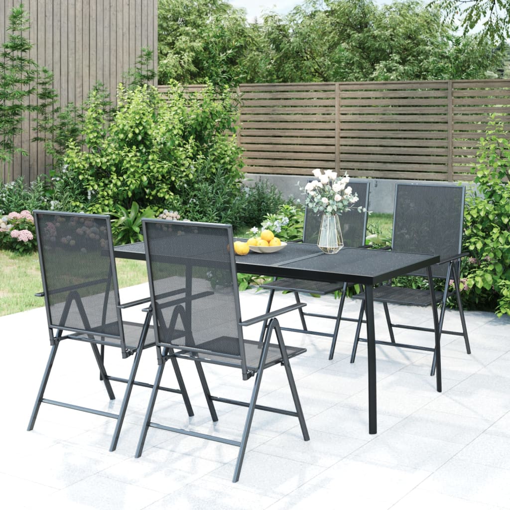 vidaXL Gartentisch Anthrazit 165x80x72 Cm Stahlgitter