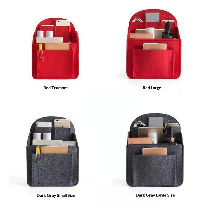 Insert Organisateur de Sac à Dos en Feutre Sac à Compartiments Multiples Doublure Sac dans Sac Grande Capacité Léger Séparateur Pour Voyage École Rangement