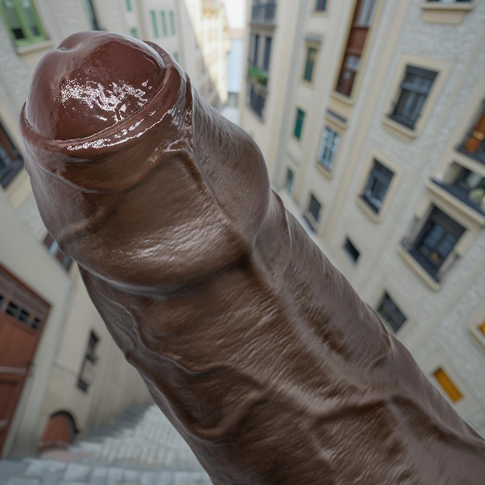 10.63” Realistic Silicone Dildo, Large Manual Adult Toy with Natural Texture for Vaginal & Anal Use, Body-Safe Pleasure Toy for Women & Couples