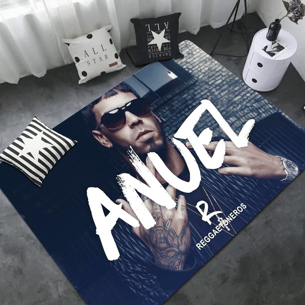 Rapper Anuel AA Floor Mat Non-Slip Laundry Room Mat Laundry Decor Balcony Child Living Room Household Carpets