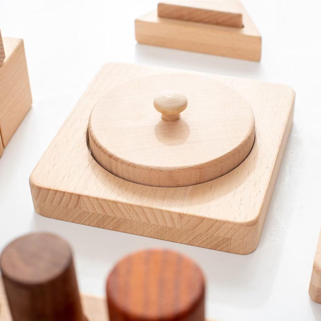 Montessori Early Education Wooden Building Blocks for Children Aged 0-3