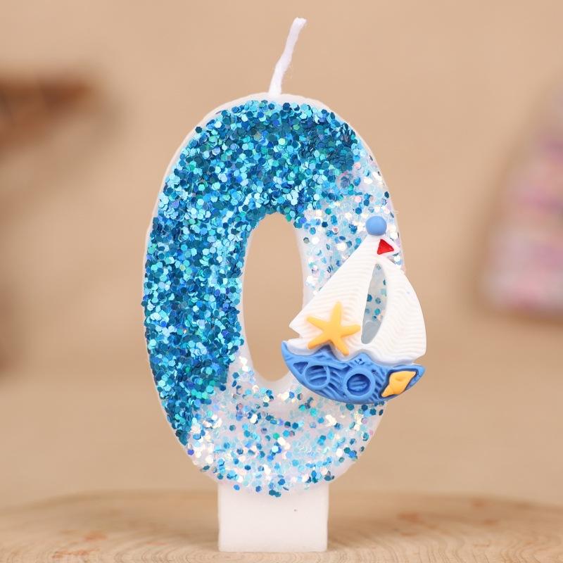 

Sailing Number Birthday Candle Cake Party Decoration First Birthday Handmade Candle 0-9 0
