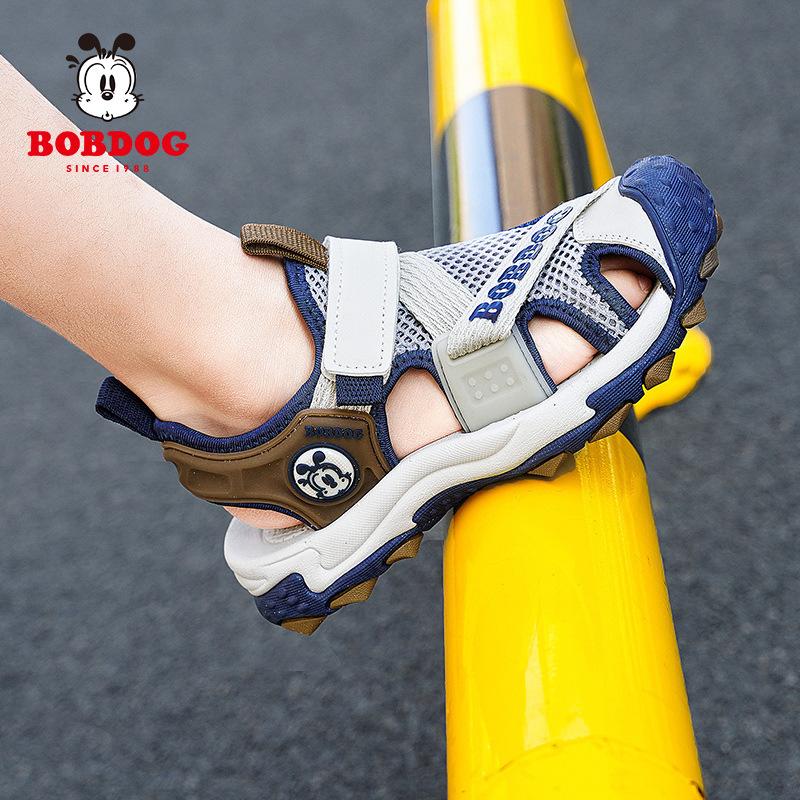 

Babu bean мальчики сумка голова сандалии 2025 лето новый нескользящий мягкая подошва спортивные и повседневные сандалии мальчики пляжная обувь 39 бежевый