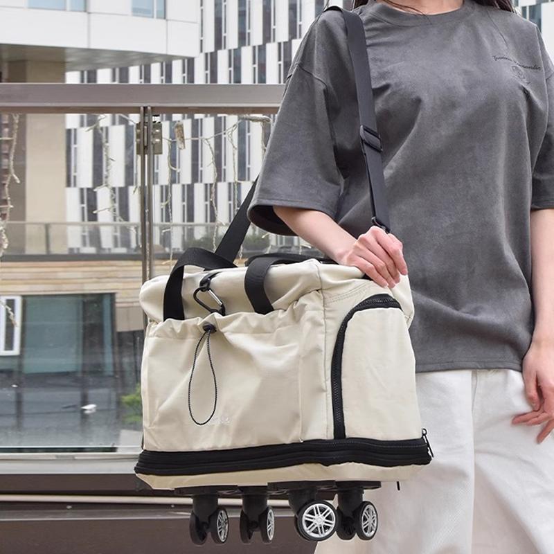 Handbag Large-capacity Short-distance Travel Bag Female Travel Pending Delivery Storage Duffel Bag Sports with Wheels Fitness Bag Male