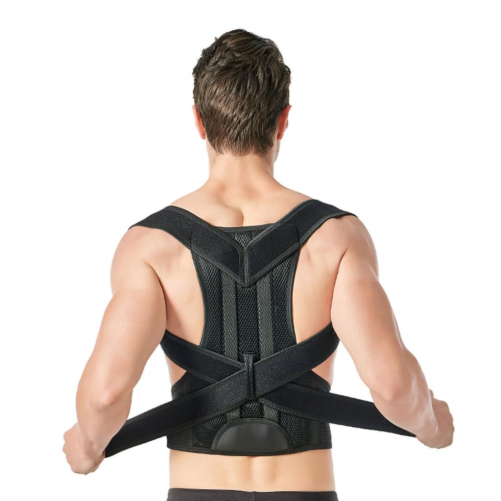 Posture Corrector Nylon Strong Adhesive Breathable Hunchback Correction Belt for Students Adults L