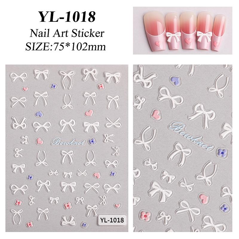 

Любовь Бантик Наклейки для ногтей 5D Рельеф Самоклеящиеся Ленты Наклейки для ногтей Дизайн ногтей Сердечки Принадлежности для ногтей для женщин Маникюрный декор as the picture