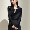 JOAN & ANNA Women's Retro Striped Sailor Collar Wool Knit Sweater
