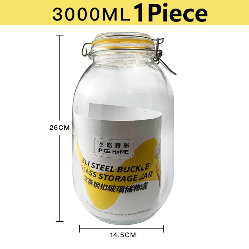 HeY LiLac Glass Mason Jar Wide Mouth Mason Jars with Airtight Lids Large Leak Proof Mason Canning Jar Clear Storage Canister Jar