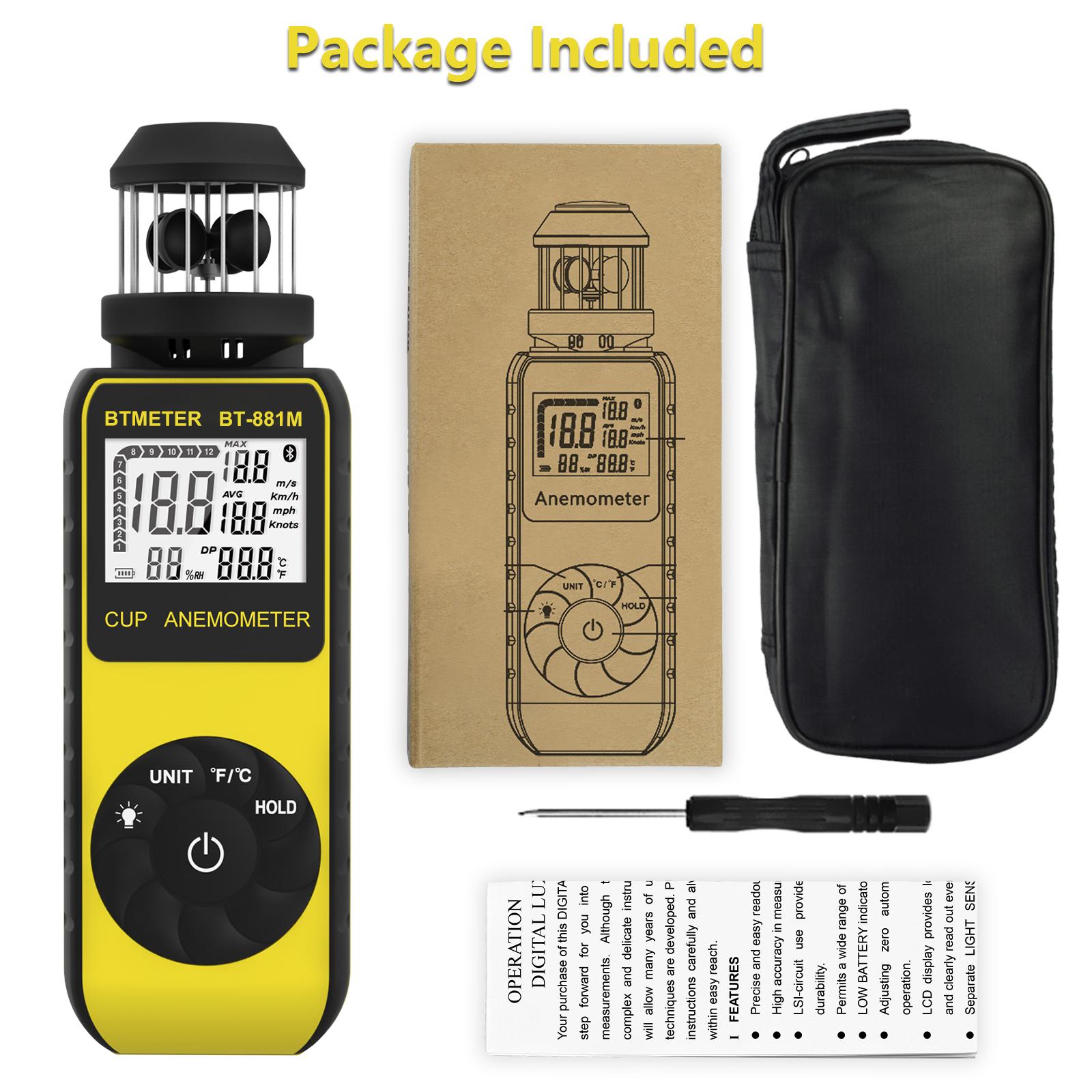 

With Triangle Bracket Thread Can Be Installed Cup Anemometer, Wind Speed Measurement Range 1.5~93 mph, Sea Surface Air Velocity жёлтый