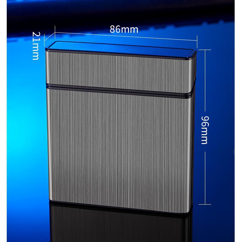 6.5mm Hand-Rolled Cigarette Case, 20-Count, 3-Section, No-Leak Flat Case, Men's Portable Smoking Storage Box