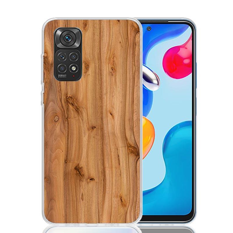 Wood Wooden Pattern Case Phone Cover for Xiaomi Redmi Note 14 13 12S 12 11S 11 11T 11E 10S 10 Pro Plus 5G Trend Fundas Note 13 1