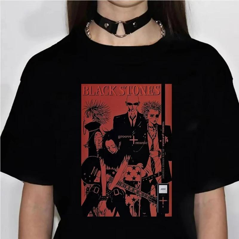 2026 Anime Nana Osaki Print T-shirts Men's Women's Short Sleeve Cotton Casual T-shirt Oversize Harajuku Streetwear Clothes for Teens