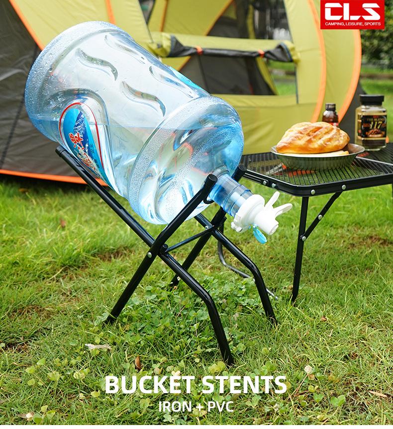 Sturdy Folding Water Bucket Rack with Dispenser for Inverted Drinking Water